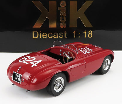 Modelo de coche de carreras vintage a escala 1:18 en color rojo con el número 624, disponible en Vroomi.