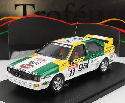 AUDI - QUATTRO N 11 RALLY 1000 PISTES 1983 J.PANCIATICI - A.TABET - BLANCO VERDE AMARILLO
