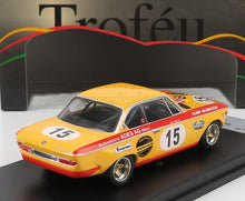 Coche de carreras amarillo del equipo BMW Schnitzer, modelo a escala 1/43, número 15, coleccionable, ya disponible online.
