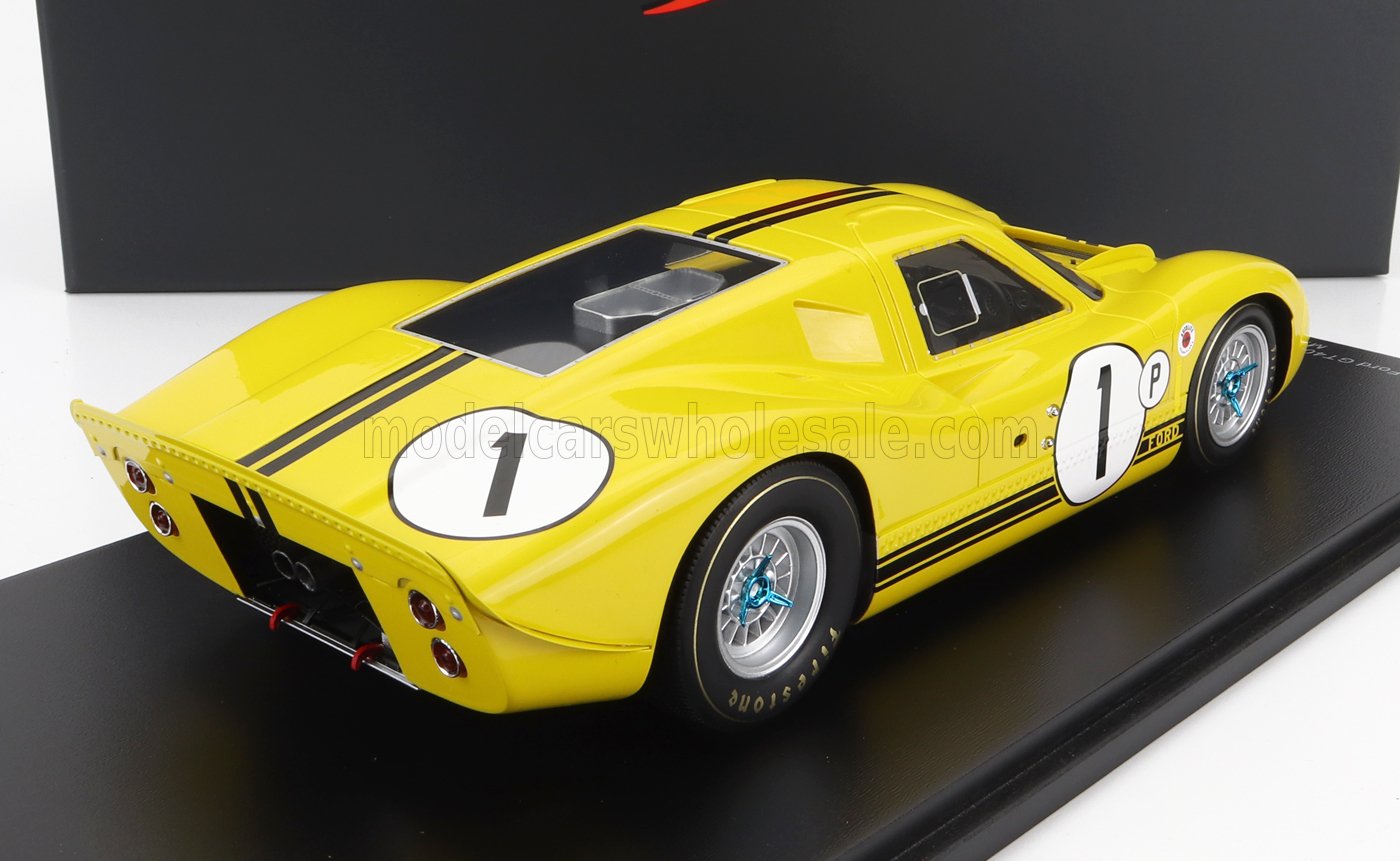 FORD USA | GT40 MKIV 7.0L V8 TEAM FORD MOTOR COMPANY N 1 GANADOR 12h SEBRING 1967 M.ANDRETTI - B.McLAREN - CON VETRINA - CON ESTUCHE - CAJA ESPECIAL