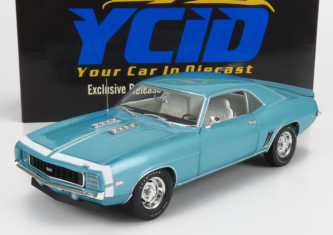 CHEVROLET - CAMARO RS350 COUPE 1969 - AZUL CLARO METALIZADO - Vroomi