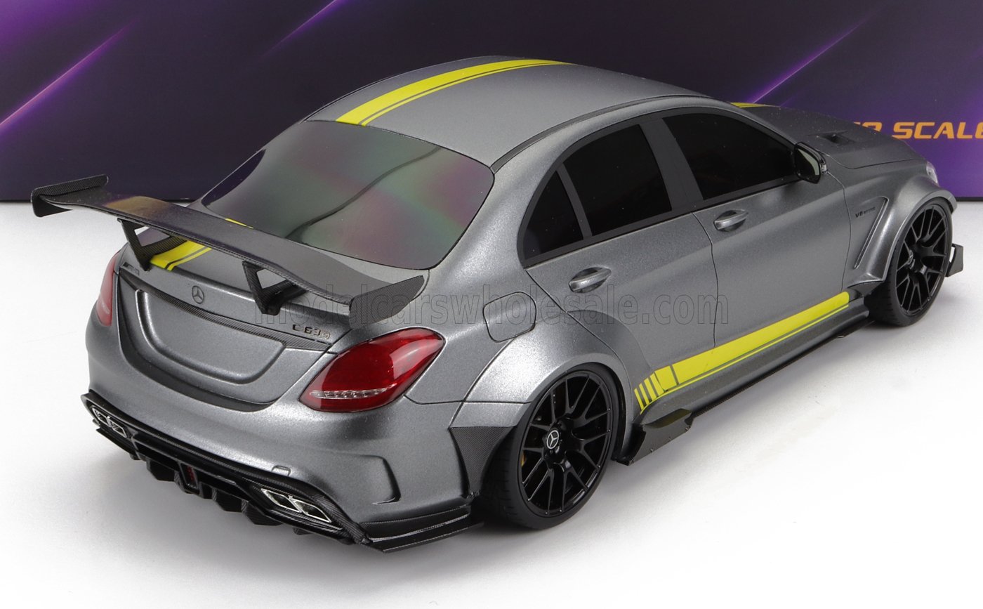 MERCEDES BENZ - C-CLASS C63S AMG DARWINPRO WIDEBODY 2019 - MATT GREY YELLOW - Vroomi