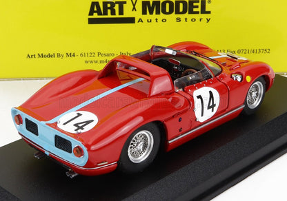 FERRARI - 330P 4.0L V12 SPIDER TEAM MARANELLO CONCESSIONAIRES N 14 2nd 24h LE MANS 1964 JO BONNIER - GRAHAM HILL - RED