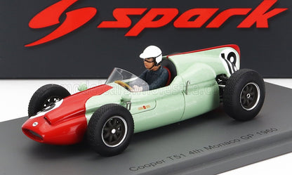 Spark model a escala 1:43 Spark model coche de carreras de Fórmula 1 Cooper T51 de 1960, GP de Mónaco, con figura del piloto, disponible en la plataforma Vroomi.