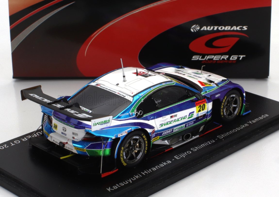 Modelo detallado del coche de carreras Super GT número 20 de Toyota Gazoo Racing, disponible en Vroomi.