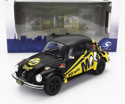 VOLKSWAGEN - BEETLE 1303 MOONEYES 1974 - BLACK YELLOW - Vroomi