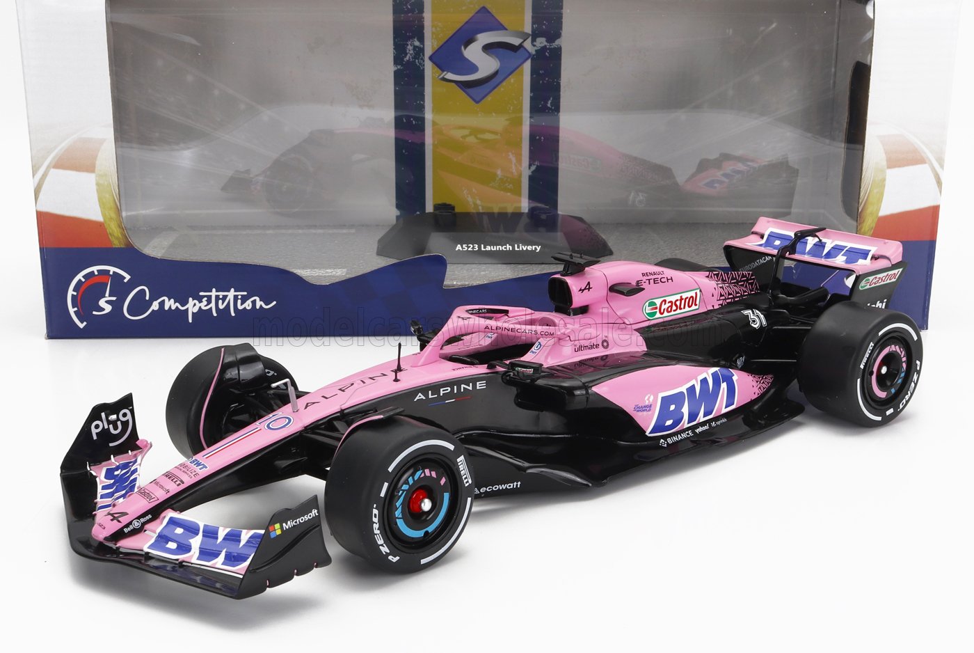 ALPINE  F1 A523 EQUIPO BWT ALPINE LANZAMIENTO ALPINE DIBUJO N.º 10 PIERRE GASLY - N.º 31 ESTEBAN OCON 2023 - ROSA NEGRO AZUL - Vroomi