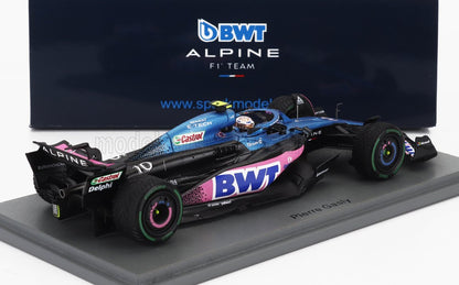 Modelo detallado del coche de carreras Alpine Team con los logotipos de BWT y Castrol, edición Pierre Gasly, ahora disponible en Vroomi.