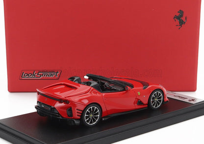 Red Ferrari 812 GTS model car on display stand with LookSmart box, offered via Vroomi