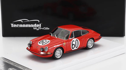 Red Porsche 911S vintage race car model with number 60 on white display, available on Vroomi