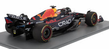 RED BULL  F1 RB19 EQUIPO ORACLE RED BULL N.º 1 CAMPEÓN DEL MUNDO 2.ª CARRERA SPRINT GP DE QATAR CON PIT BOARD 2023 MAX VERSTAPPEN - AZUL MATTE - Vroomi