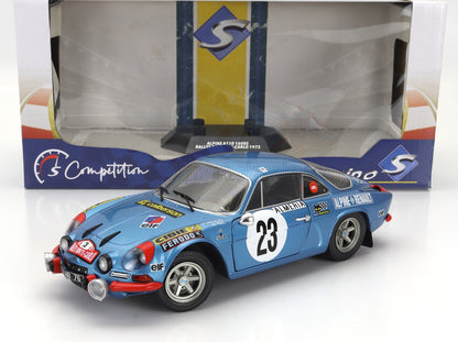 RENAULT - ALPINE 1600S (versión nocturna) N 23 RALLY MONTECARLO 1972 JEAN PIERRE NICOLAS - MICHEL VIAL - AZUL MET - Vroomi