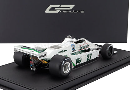 1:18 scale model of a classic Formula 1 race car in white and green, available now on Vroomi