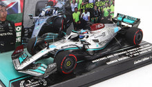 MERCEDES GP - F1 W13E TEAM MERCEDES-AMG PETRONAS F1 N 63 (primera victoria f1) GANADOR GP BRASIL 2022 GEORGE RUSSELL - VERDE PLATA