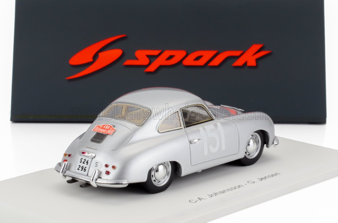 Silver vintage racing car model with number 151, displayed with Spark branding, available on Vroomi