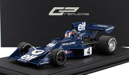 TYRRELL - F1 FORD 007 ELF N 4 2º GP DE SUECIA (con figura de piloto) 1974 PATRICK DEPAILLER - AZUL