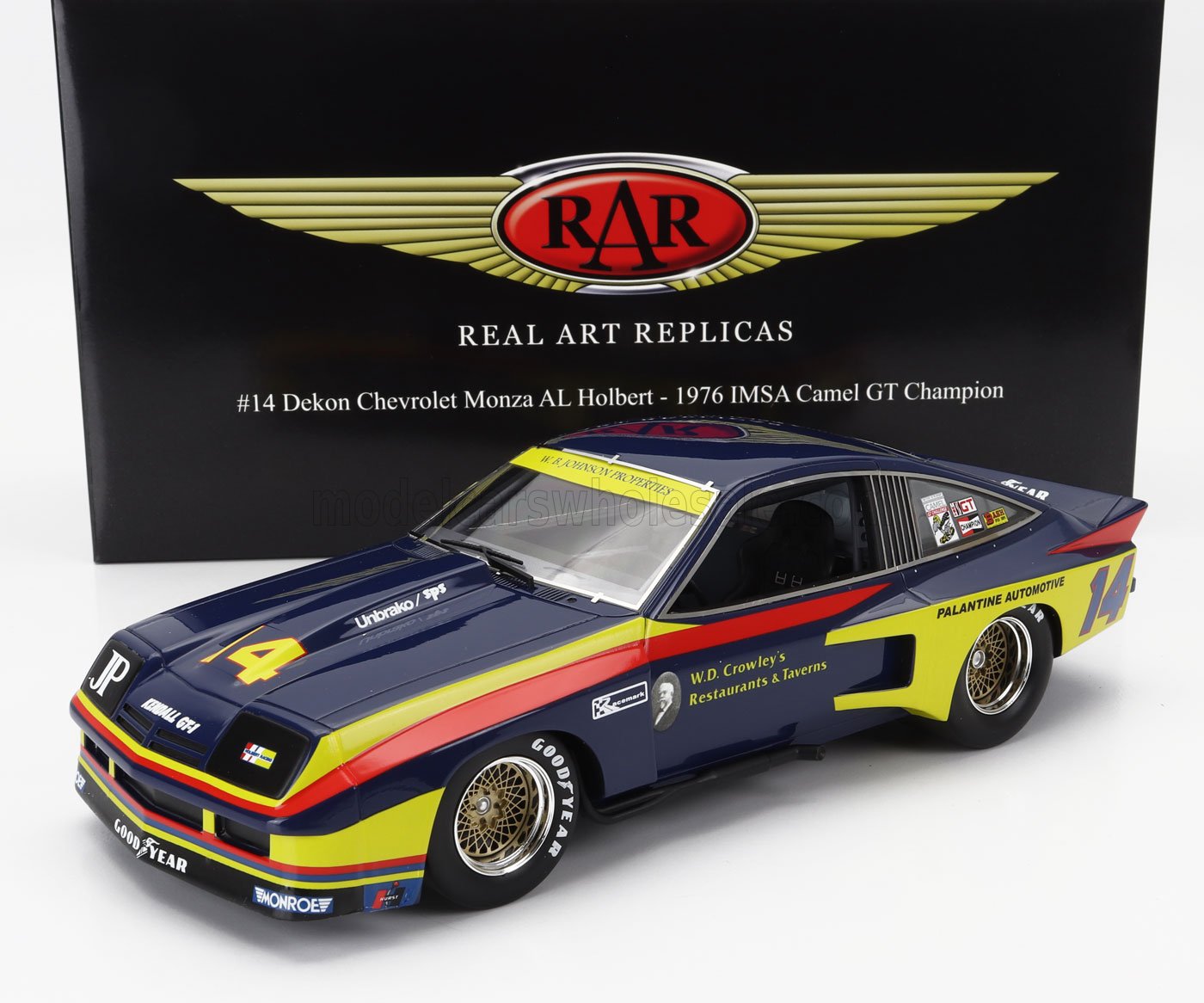 CHEVROLET - MONZA COUPE N 14 CAMPEÓN IMSA CAMEL GT CAMPEÓN 1976 AL HOLBERT - AZUL ROJO AMARILLO - Vroomi