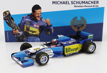 BENETTON - F1 B195 EQUIPO MILD SEVEN RENAULT N 1 CAMPEÓN DEL MUNDO GANADOR PACIFIC GP 1995 MICHAEL SCHUMACHER - AZUL AMARILLO