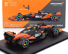 McLAREN | F1 MCL38 TEAM MCLAREN N 4 GANADOR GP MIAMI 2024 PRIMERA VICTORIA F1 LANDO NORRIS - CON PILOTO Y SHOWCASE