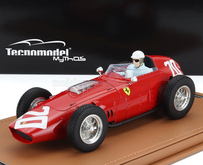Modelo de coche de carreras vintage Ferrari rojo con figura de piloto, número de carrera 20, ahora disponible en Vroomi.
