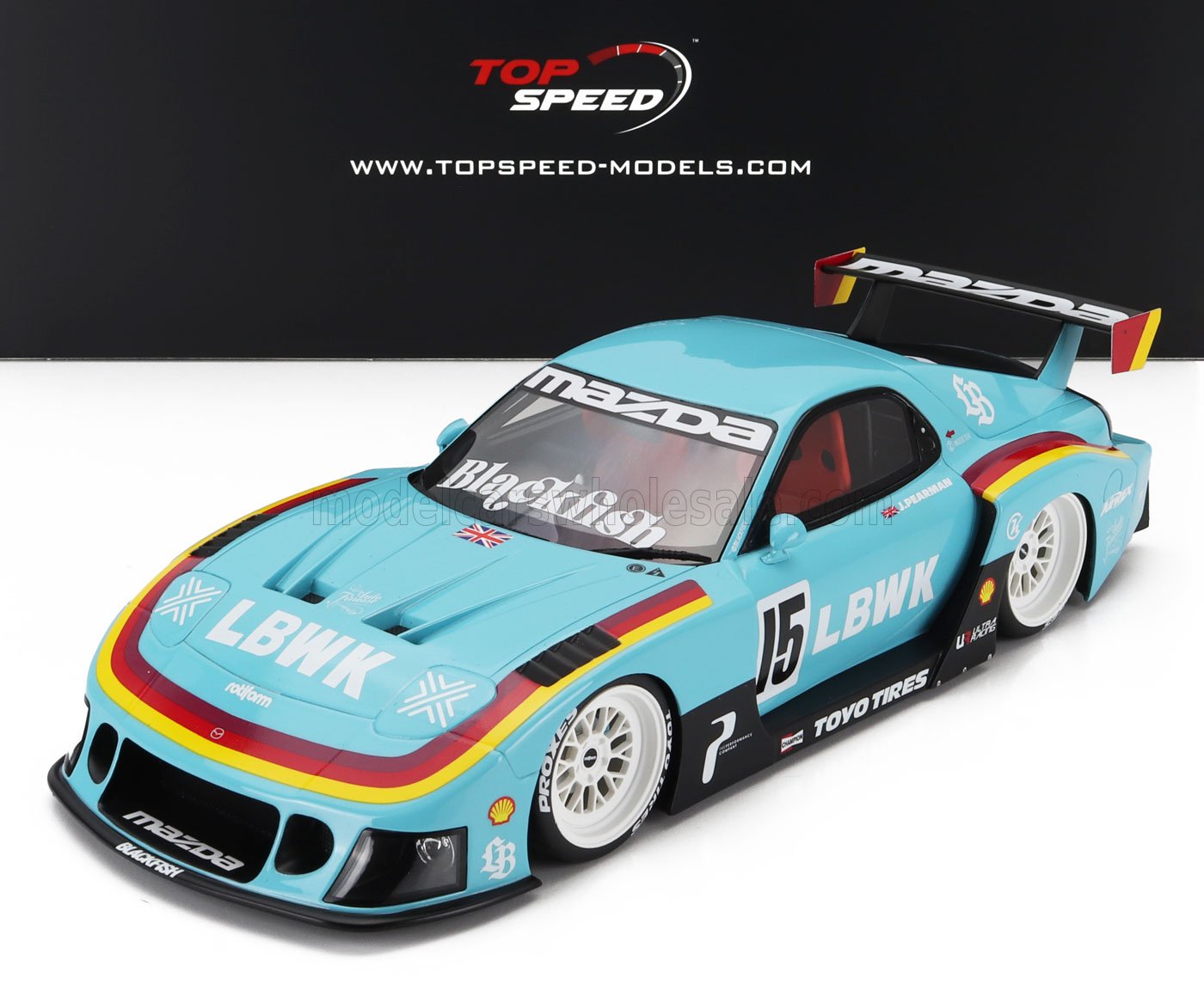 MAZDA - RX-7 LB WORKS SUPER SILHOUETTE N 15 RACING EUROPE 2006 - LIGHT BLUE - Vroomi