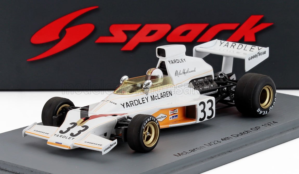 MCLAREN | F1  M23 FORD N 33 GP DE LOS PAÍSES BAJOS 1974 MIKE HAILWOOD - BLANCO, Vroomi, 