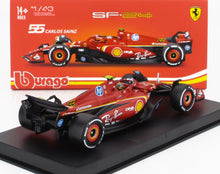 FERRARI | F1 SF-24 TEAM SCUDERIA FERRARI N 55 4º ITALIA MONZA GP 2024 CARLOS SAINZ - CON PILOTO Y SHOWCASE