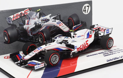 HAAS - F1 VF-21 065/6 EQUIPO URALKALI N 47 HOLANDÉS ZANDVOORT GP 2021 MICK SCHUMACHER - BLANCO AZUL ROJO