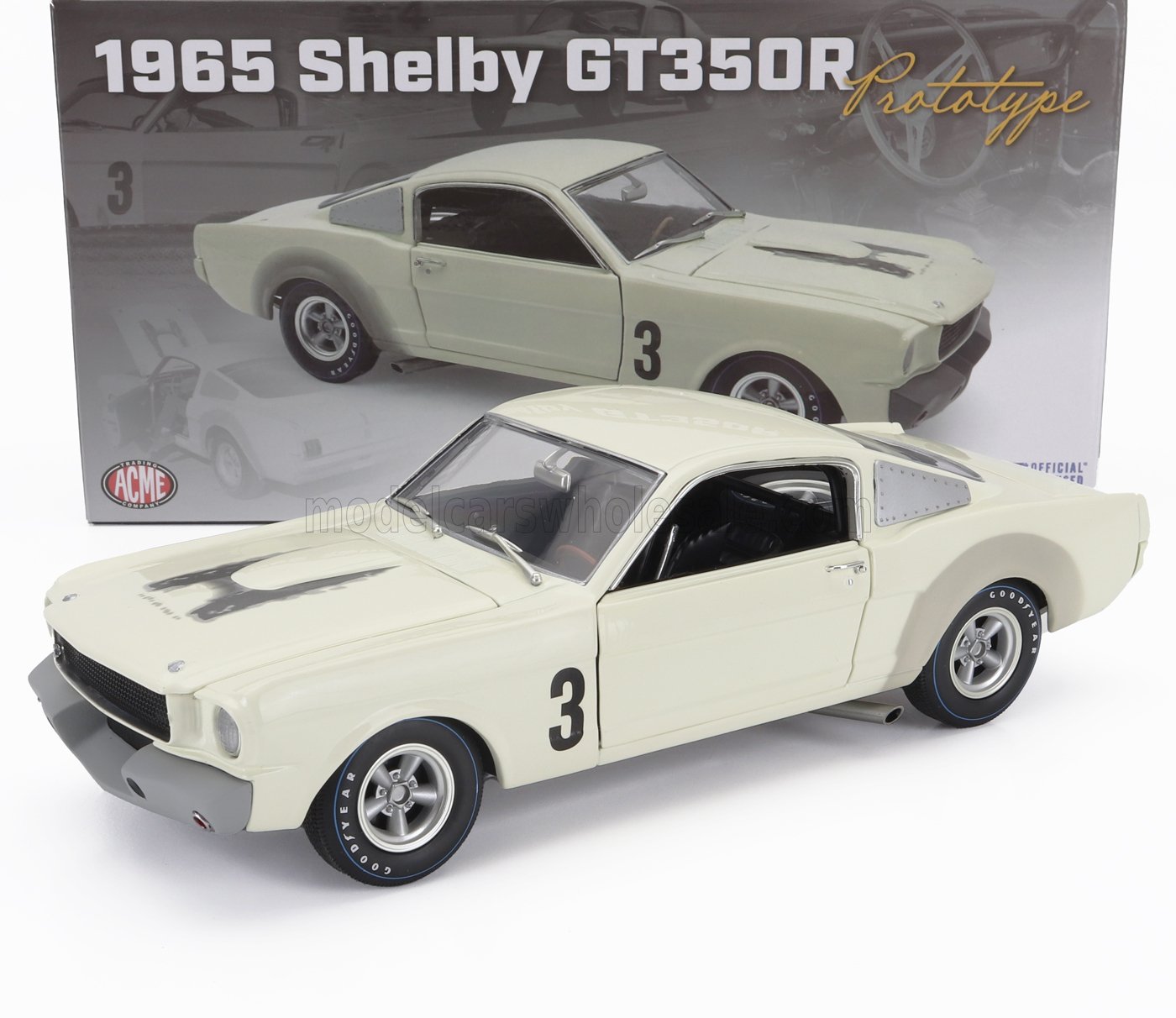 FORD - MUSTANG SHELBY GT350 COUPE N 3 PROTOTIPO 1965 - BLANCO GRIS - Vroomi