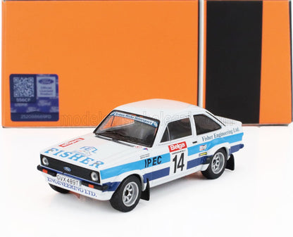 1:18 scale Ford Escort Mk2 rally car model with Fisher Engineering livery, available on Vroomi