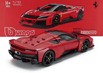 Coche a escala 1/18 Ferrari F80 rojo de Bburago para coleccionistas, ahora disponible en Vroomi.