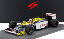 Modelo de coche de carreras de Fórmula 1 Williams FW11 con motor Honda y decoración Canon, disponible en Vroomi.