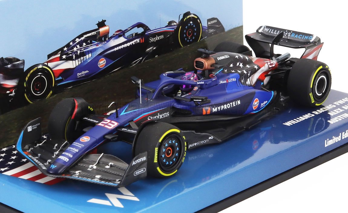 WILLIAMS - F1 FW45 TEAM WILLIAMS RACING GULF N 23 AUSTIN USA GP 2023 ALEXANDER ALBON - AZUL NEGRO