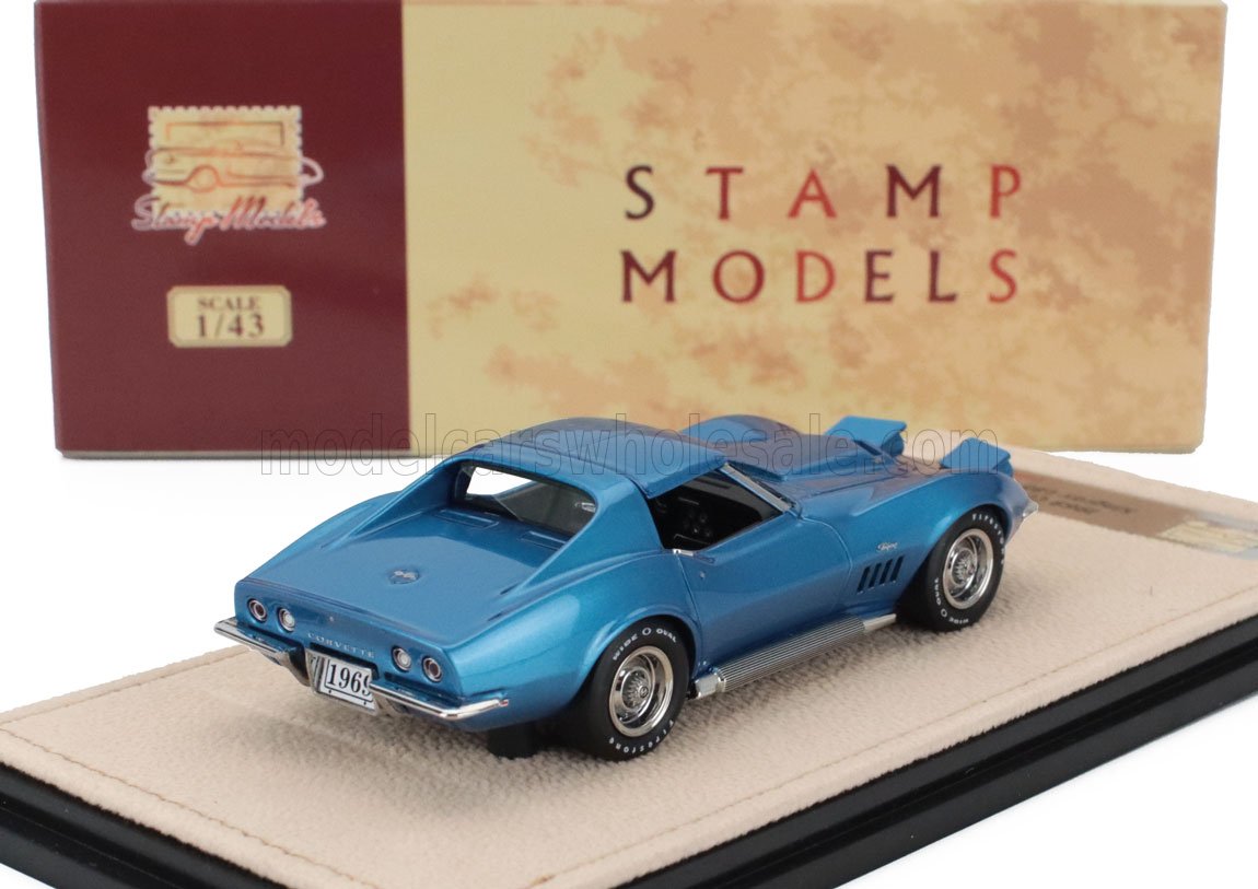 CHEVROLET - CORVETTE L88 COUPE 1969 - TECHO CERRADO - FAROS ABIERTOS - AZUL LEMANS MET - Vroomi