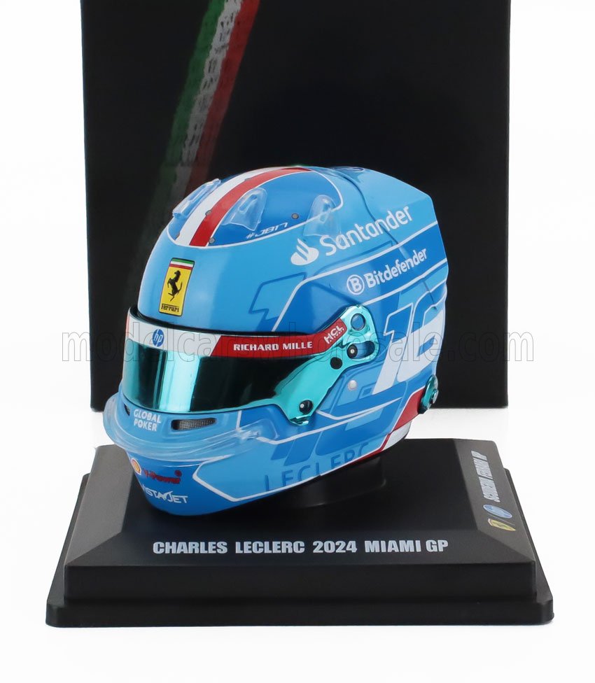 CASCO BELL | CASCO F1 CHARLES LECLERC TEAM FERRARI HP N 16 MIAMI GP 2024