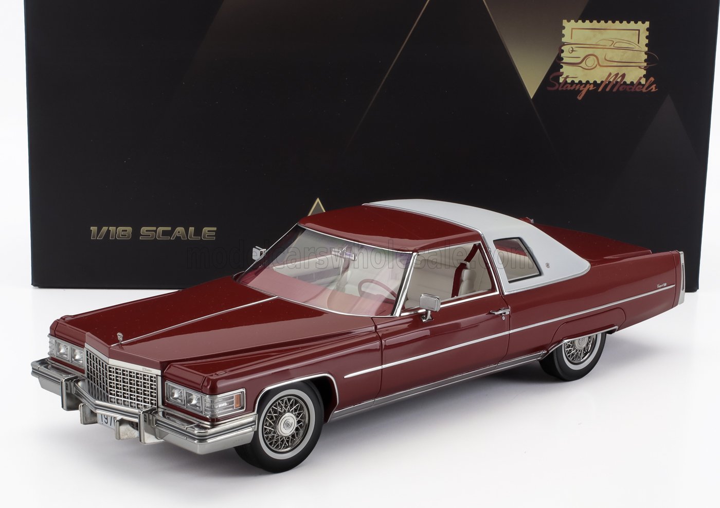 CADILLAC - COUPE DE VILLE 1976 - ROJO BLANCO - Vroomi