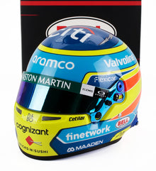 CASCO BELL - CASCO F1 FERNANDO ALONSO EQUIPO ASTON MARTIN ARAMCO N 14 TEMPORADA 2025 - AMARILLO AZUL