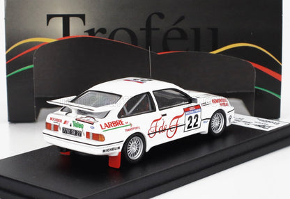 White model race car number 22 with Larbre and Michelin logos on black display, offered on Vroomi