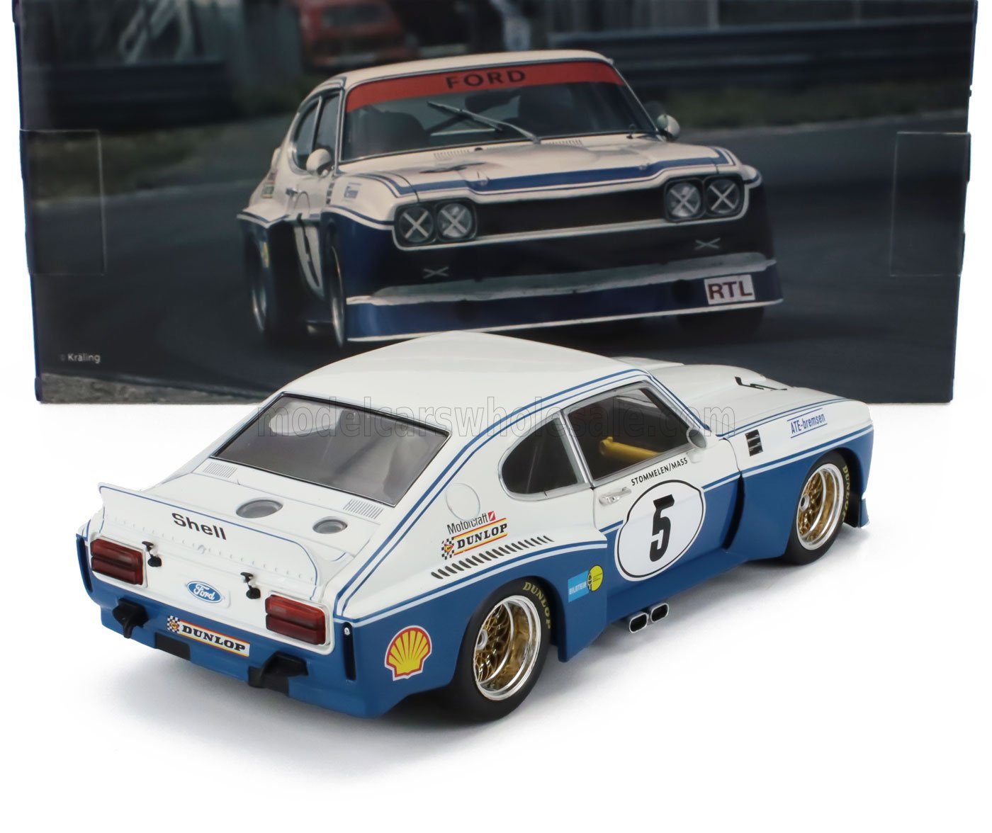 FORD ENGLAND - CAPRI RS 3100 N 5 ETCC ZANDVOORT 1974 DIETER GLEMSER - TOINE HEZEMANS - BLUE WHITE - Vroomi