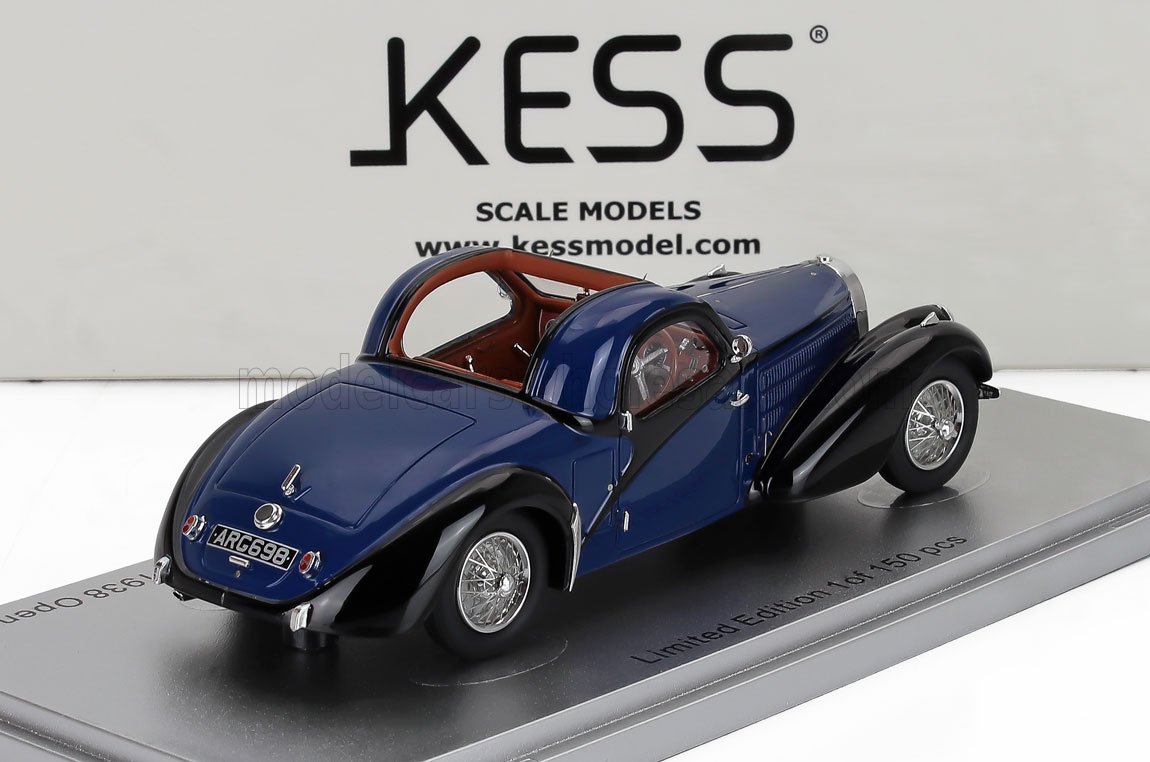 BUGATTI - 57C ATALANTE COUPE sn.57641 TOIT OUVRANT OPEN ROOF 1938 - BLUE BLACK - Vroomi