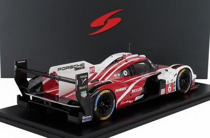 PORSCHE - 963 9RD 4.6L TURBO V8 TEAM PORSCHE PENSKE MOTORSPORT N 6 4th 24h LE MANS (POLE POSITION) 2024 KEVIN ESTRE - ANDRE LOTTERER - LAURENS VANTHOOR - RED WHITE BLACK - Vroomi