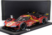 FERRARI | 499P 3.0L TURBO V6 TEAM FERRARI AF CORSE N 51 GANADOR 24h LE MANS (DIRTY VERSION - AFTER RACE) 2023 ALESSANDRO PIER GUIDI - JAMES CALADO - ANTONIO GIOVINAZZI - CON VETRINA - CON MOSTRADOR - COFFRET BOX