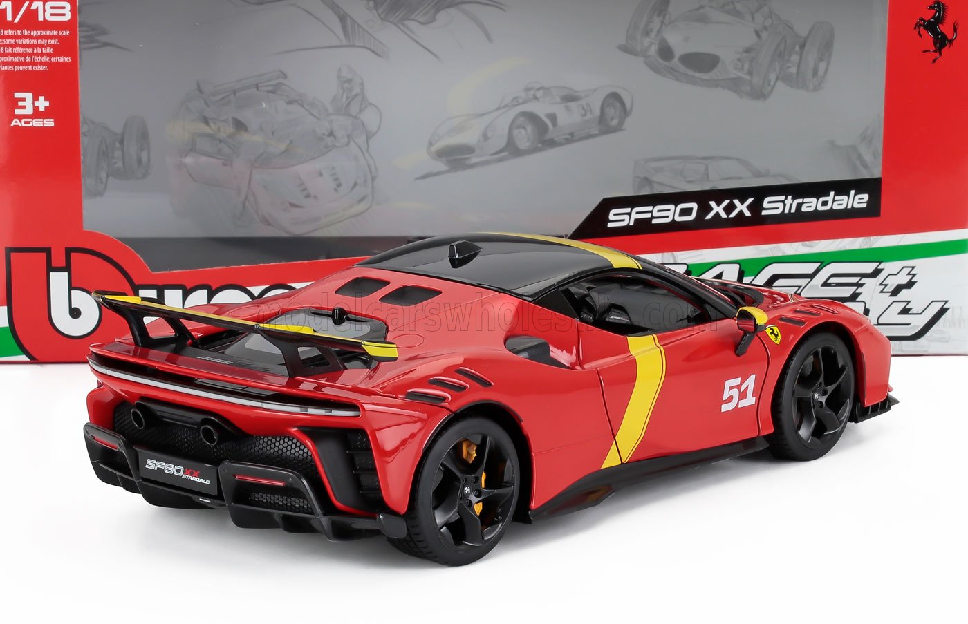 FERRARI - SF90 XX N.º 51, EMBELEZADO COMO GANADOR DE LAS 24 HORAS DE LE MANS - Vroomi