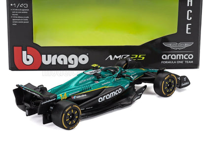 Coche a escala 1:43 Aston Martin F1 de metal fundido, verde con negro, ahora disponible en Vroomi.
