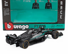 Mercedes AMG Petronas F1 W16 model car by Bburago with box, available through Vroomi platform