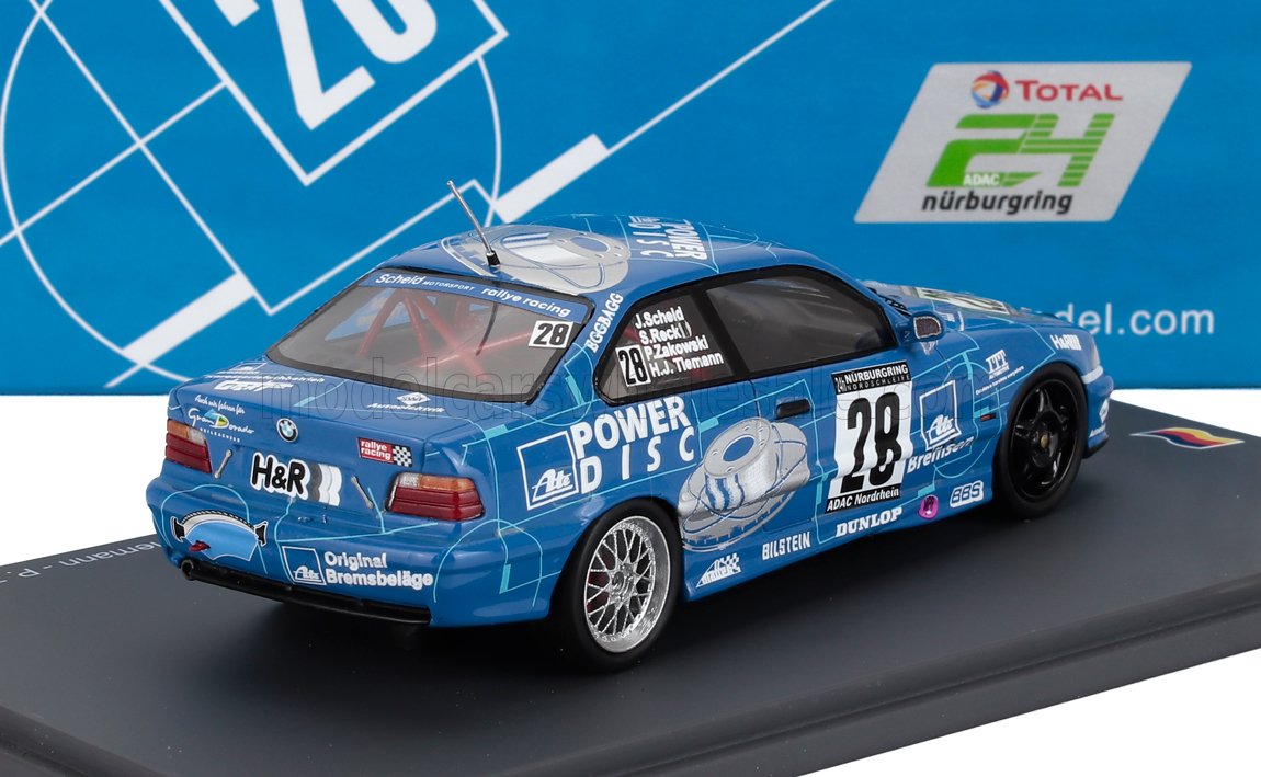 BMW - SERIE 3 M3 (E36) N 28 GANADOR 24 HORAS DE NURBURGRING 1997 JOHANNES SCHEID - SABINE RECK - HANS JURGEN TIEMANN - PETER ZAKOWSKI - AZUL, Vroomi, 