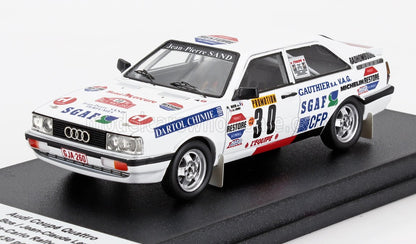 AUDI - QUATTRO COUPE N 30 RALLY MONTECARLO 1987 PIERRE BOS - JEAN CLAUDE LEUVREY - BLANCO