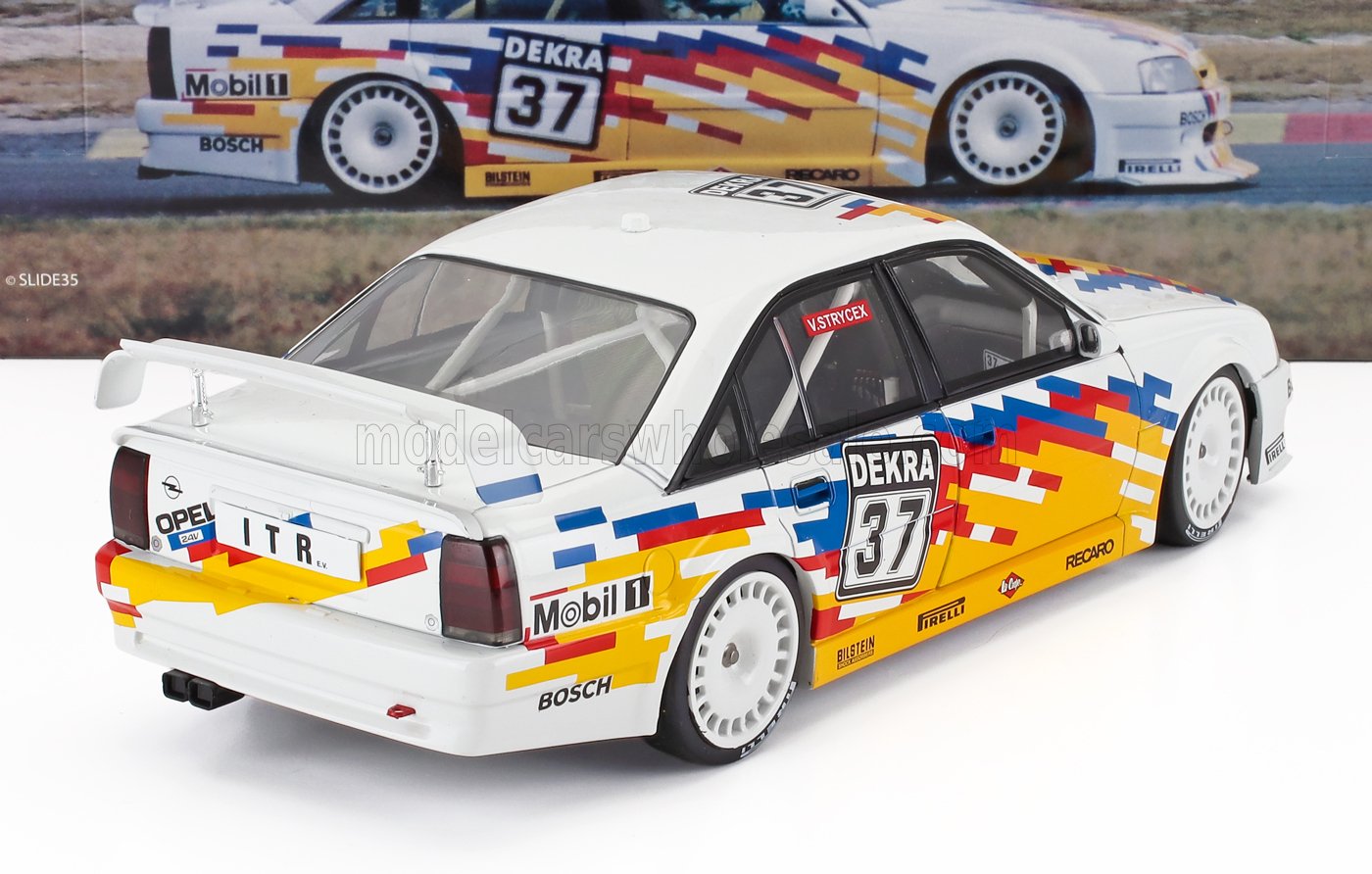 1:18 scale Opel DTM race car model with DEKRA 37 livery, available now at Vroomi.