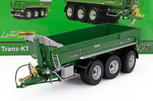 Remolque Joskin Trans-KTP 2765 en verde, con ruedas y enganche detallados, edición limitada disponible en Vroomi.