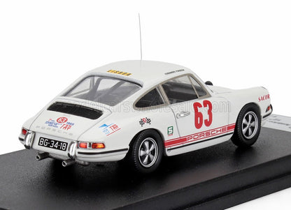 TROFEU - 1/43 - PORSCHE - 911S COUPE (versión nocturna) N 63 RALLY TAP 1969 AMERICO NUNES - FERNANDO FONSECA - BLANCO
